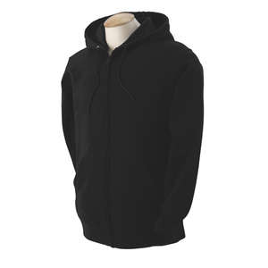 Fruit of the Loom 12 oz. Supercotton Full-Zip Hoodie - Dark/Colors Black