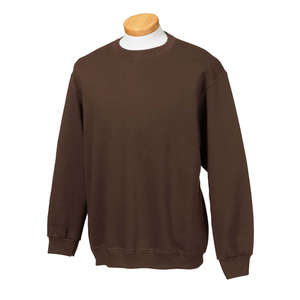 Fruit of the Loom 12 oz. Supercotton Fleece Crew - Dark/Colors Chocolate