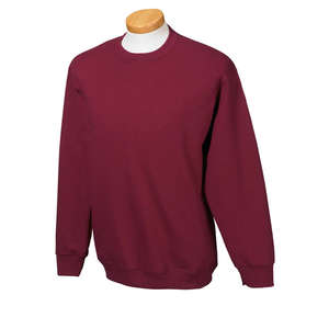 Fruit of the Loom 12 oz. Supercotton Fleece Crew - Dark/Colors Burgundy