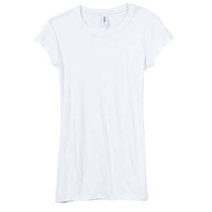 Bella Women's Kimberley Sheer Rib Longer-Length T-Shirt - Dark/All White