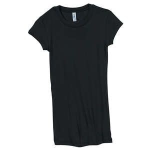 Bella Women's Kimberley Sheer Rib Longer-Length T-Shirt - Dark/All Black