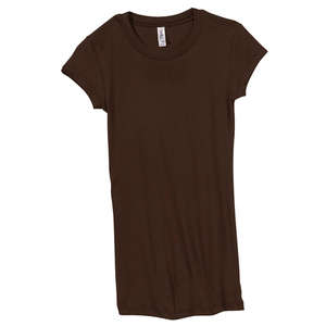 Bella Women's Kimberley Sheer Rib Longer-Length T-Shirt - Dark/All Chocolate