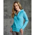 Imprinted Promotional Products - Bella Women's Cotton/Spandex Half-Zip Hoodie - Dark/Colors