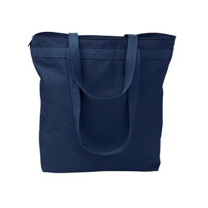 Liberty Bags Large Tote with Zipper Closure - Dark/All Blue, Navy