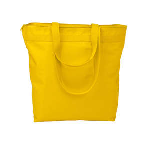 Liberty Bags Large Tote with Zipper Closure - Dark/All Yellow, Bright