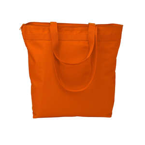 Liberty Bags Large Tote with Zipper Closure - Dark/All Orange