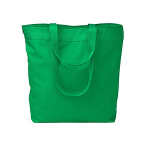 Liberty Bags Large Tote with Zipper Closure - Dark/All Green, Kelly