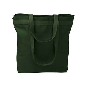 Liberty Bags Large Tote with Zipper Closure - Dark/All Green, Forest