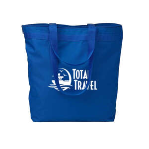 Custom Promotional Liberty Bags Large Tote with Zipper Closure - Dark/All