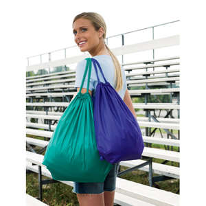 Custom Promotional Liberty Bags Drawstring Backpack - Dark/All