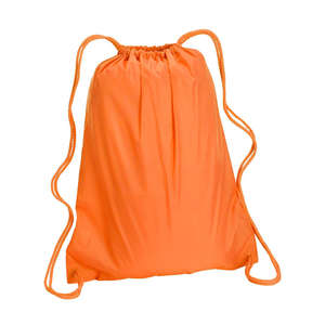Liberty Bags Large Drawstring Backpack - Dark/All Orange