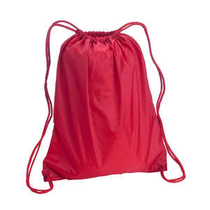 Liberty Bags Large Drawstring Backpack - Dark/All Red