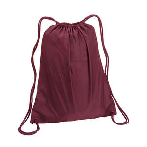 Liberty Bags Large Drawstring Backpack - Dark/All Maroon