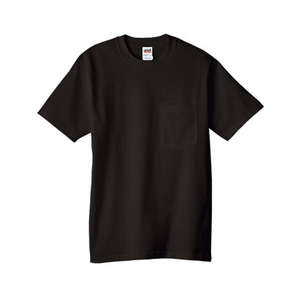 Anvil 6.1 oz. Cotton Pocket T-Shirt - Dark/Colors Black