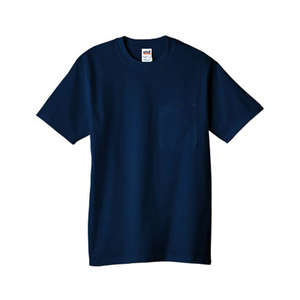Anvil 6.1 oz. Cotton Pocket T-Shirt - Dark/Colors Blue, Navy