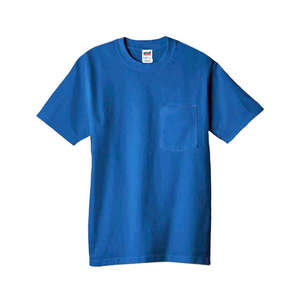 Anvil 6.1 oz. Cotton Pocket T-Shirt - Dark/Colors Blue, Royal