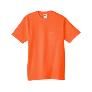 Anvil 6.1 oz. Cotton Pocket T-Shirt - Dark/Colors Orange
