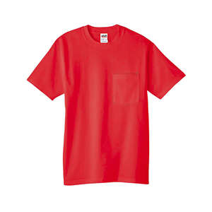 Anvil 6.1 oz. Cotton Pocket T-Shirt - Dark/Colors Red