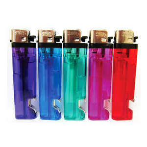 Custom Promotional Lighter with Bottle Opener - Assorted Colors