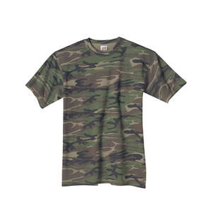 Anvil 4.9 oz. 100% Ringspun Cotton Camo T-Shirt - Dark/All Camouflage, Green