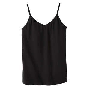 Bella Women's Cotton/Spandex Shelf Bra Tank - Dark/All Black