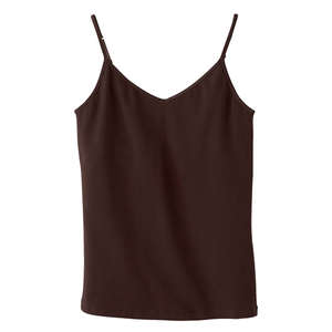Bella Women's Cotton/Spandex Shelf Bra Tank - Dark/All Chocolate