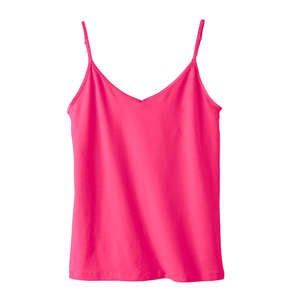Bella Women's Cotton/Spandex Shelf Bra Tank - Dark/All Fuchsia