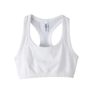Bella Women's Nylon/Spandex Sports Bra - Dark/All White