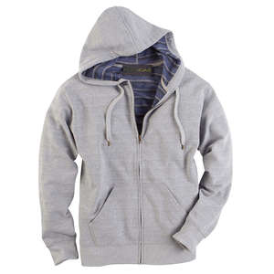 PlayBack Full-Zip French Terry Hoodie with Inside Stripe - Dark/All Aluminum/Stripe