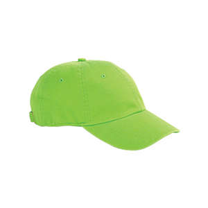 Hyp 6-Panel Enzyme-Washed Twill Cap - Dark/All Green, Lime