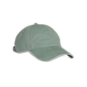 Hyp 6-Panel Enzyme-Washed Twill Cap - Dark/All Green, Avocado