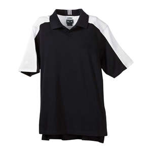 adidas Golf Men's ClimaLite Colorblock Sleeve Polo - Dark/All Black/White