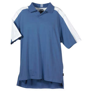 adidas Golf Men's ClimaLite Colorblock Sleeve Polo - Dark/All Blue, Royal/White