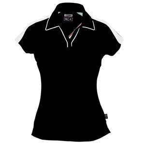 adidas Golf Women's ClimaLite Colorblock Polo - Dark/All Black/White