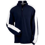 Business Outerwear - adidas Golf Men's ClimaLite Quarter-Zip Colorblock Pullover - Dark/All