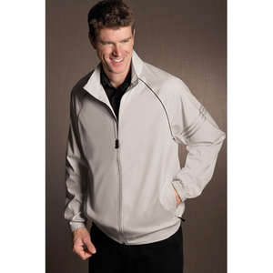 adidas Golf Men's ClimaProof 3-Stripes Full-Zip Jacket - Dark/All