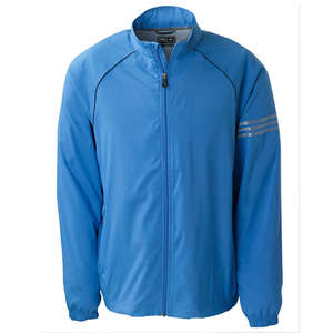 adidas Golf Men's ClimaProof 3-Stripes Full-Zip Jacket - Dark/All Blue, True/Black/Sterling