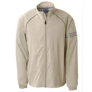 adidas Golf Men's ClimaProof 3-Stripes Full-Zip Jacket - Dark/All Ecru/Black/Sterling