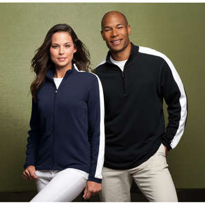 Custom Promotional adidas Golf Women's ClimaLite Full-Zip Jacket - Dark/All