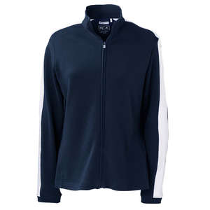 adidas Golf Women's ClimaLite Full-Zip Jacket - Dark/All Blue, Navy/White