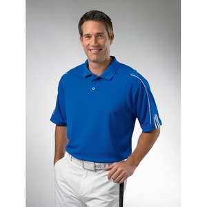 adidas Golf Men's ClimaLite 3-Stripes Cuff Polo - Dark/All