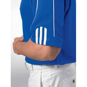 adidas Golf Men's ClimaLite 3-Stripes Cuff Polo - Dark/All