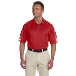 Promotional Promotional Products - adidas Golf Men's ClimaLite 3-Stripes Cuff Polo - Dark/All