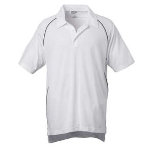 adidas Golf Men's Piped Colorblock Polo - Dark/All White/Black