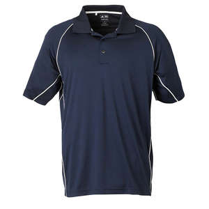 adidas Golf Men's Piped Colorblock Polo - Dark/All Blue, Navy/White