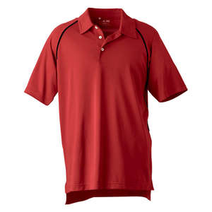 adidas Golf Men's Piped Colorblock Polo - Dark/All Red, University/Black