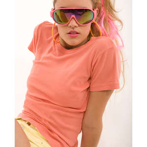 Alternative Women's Rib Crew T-Shirt - Dark/Colors Persimmon