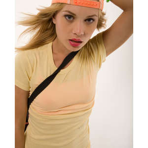 Alternative Women's Rib Crew T-Shirt - Dark/Colors Yellow, Sun