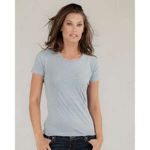 Alternative Women's Destroyed T-Shirt - Dark/All Blue, Heathered Dirty