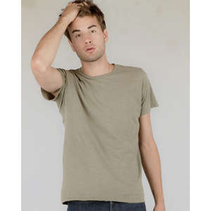 Alternative Men's Destroyed T-Shirt - Dark/All Green, Heathered Moss